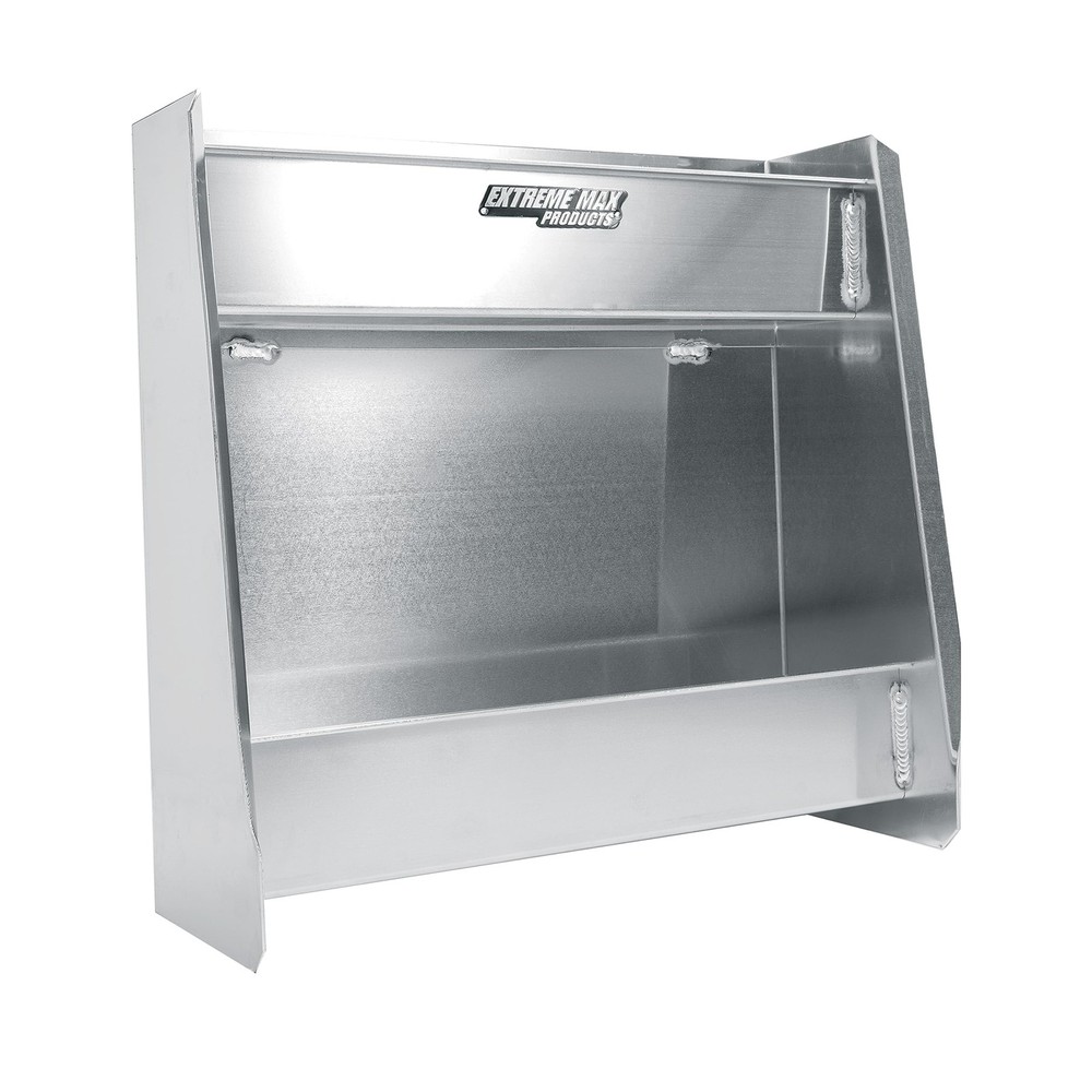 Extreme Max 5001.6205 Wall-Mount Aluminum 2-Shelf Open Storage Cabinet for Ra...