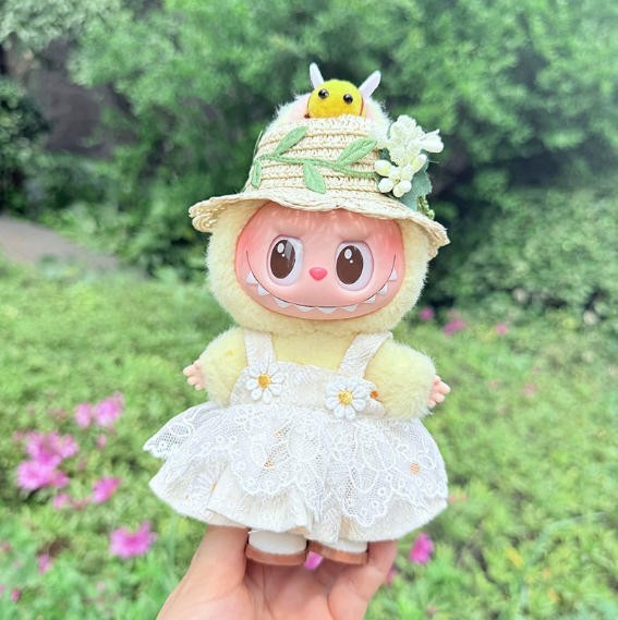 (No Dolls) Skirt Set For POP MART LABUBU The Monsters Plush Doll Hat Dress Shoes