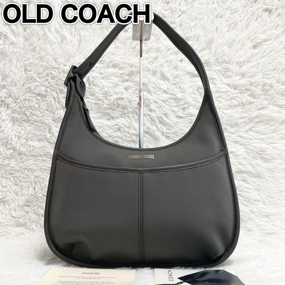 Coach Gray PVC Shoulder Bag Authentic G05182683