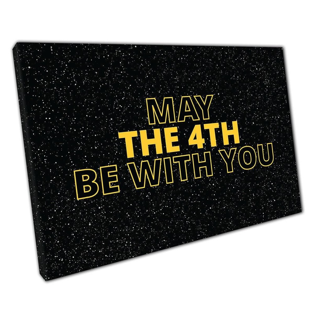Star Wars Day Canvas Print: May the 4th Be With You - Iconic Sci-Fi Wall Art
