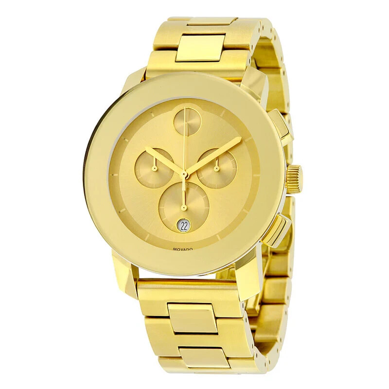 Reloj Movado Bold Cronógrafo Tono Dorado Acero Inoxidable 3600141