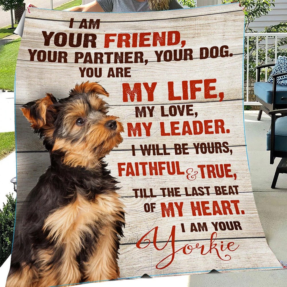 Dog Lover Fleece Blanket - Soft Cozy Friend Partner Gift Idea  