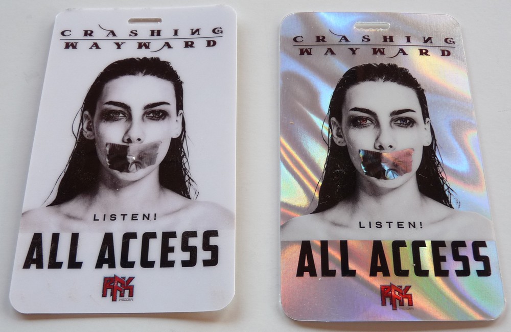 Crashing Wayward Listen Concert Tour All VIP Backstage Laminate Pass D13