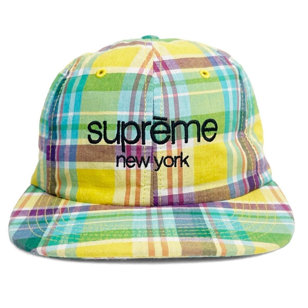 Extreme Beauty    to Get Spring Summer SUPREME 15SS Classic Logo Cap Check Mad