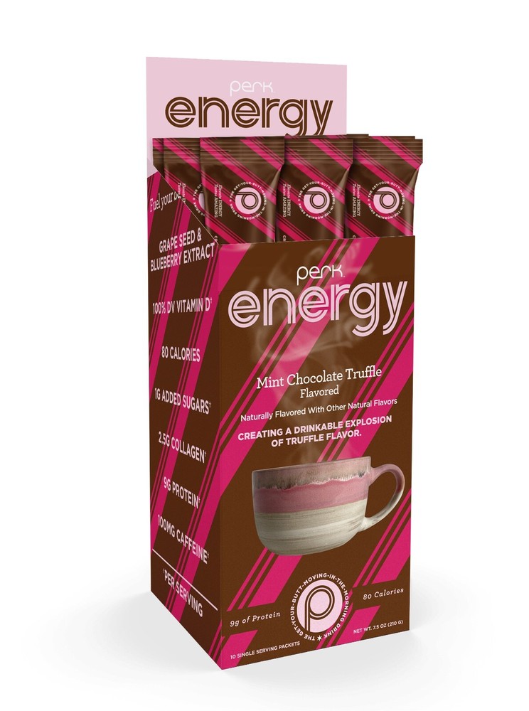 Perk Energy Mint Chocolate Truffle Drink Powder 10 Servings