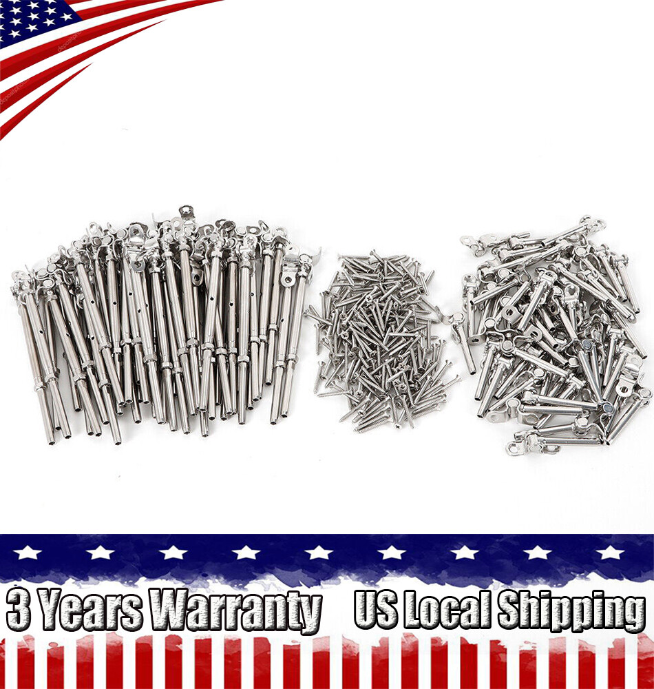 50 pcs Stainless Steel Tensioner Hardware Kit for 3/16