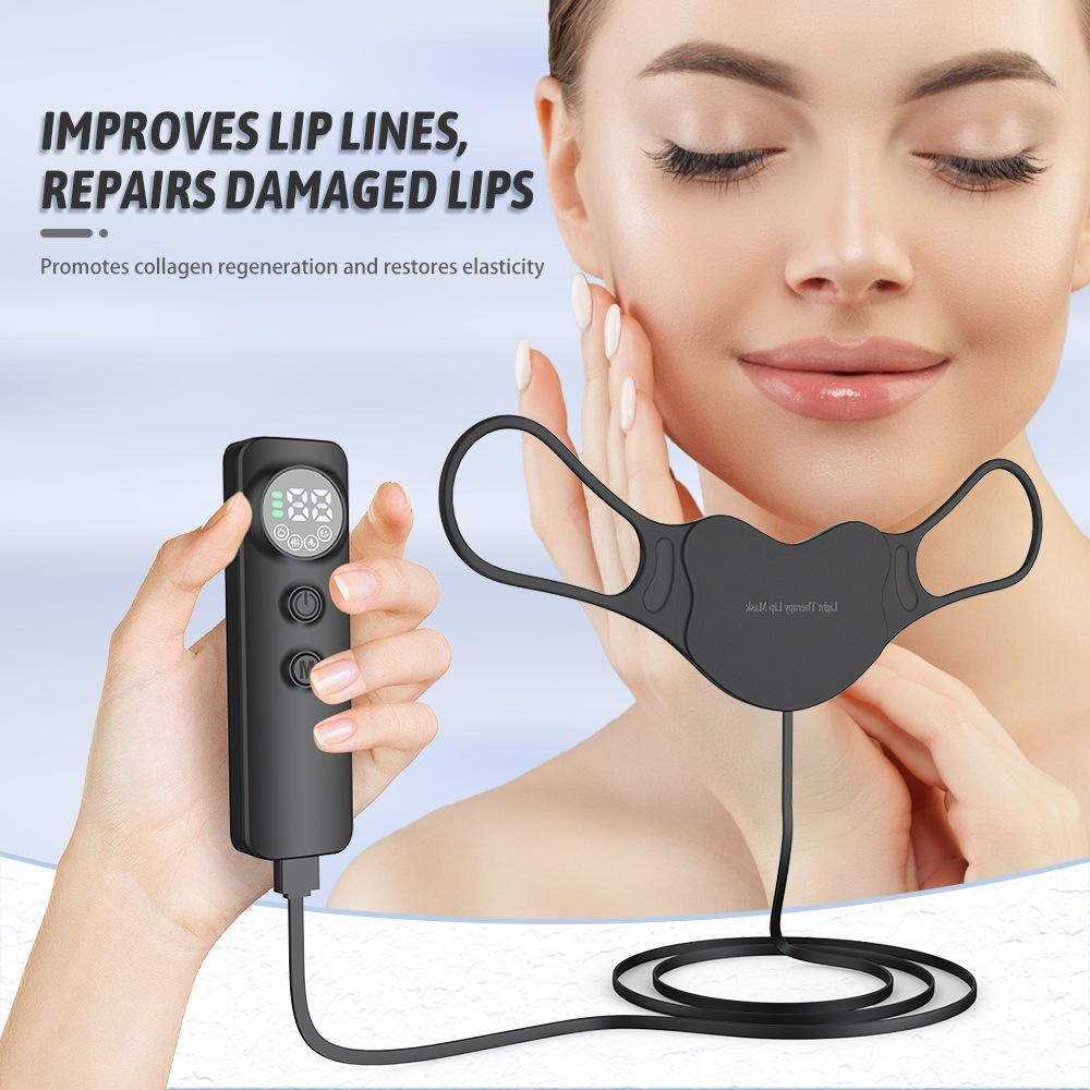 LED Infrared Therapy Mask Silicone Photon Lip Plumper Anti-Wrinkle