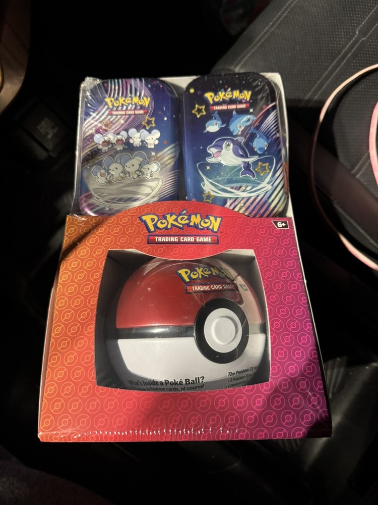 Pokemon Paldean Fates 2x Mini Tins & Pokeball Box! Sam’s Club SEALED