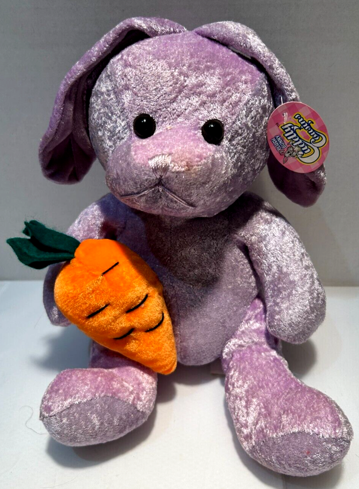 Cuddly Cousins Easter Bunny Plush Floppy Rabbit Lavender 13.5 in