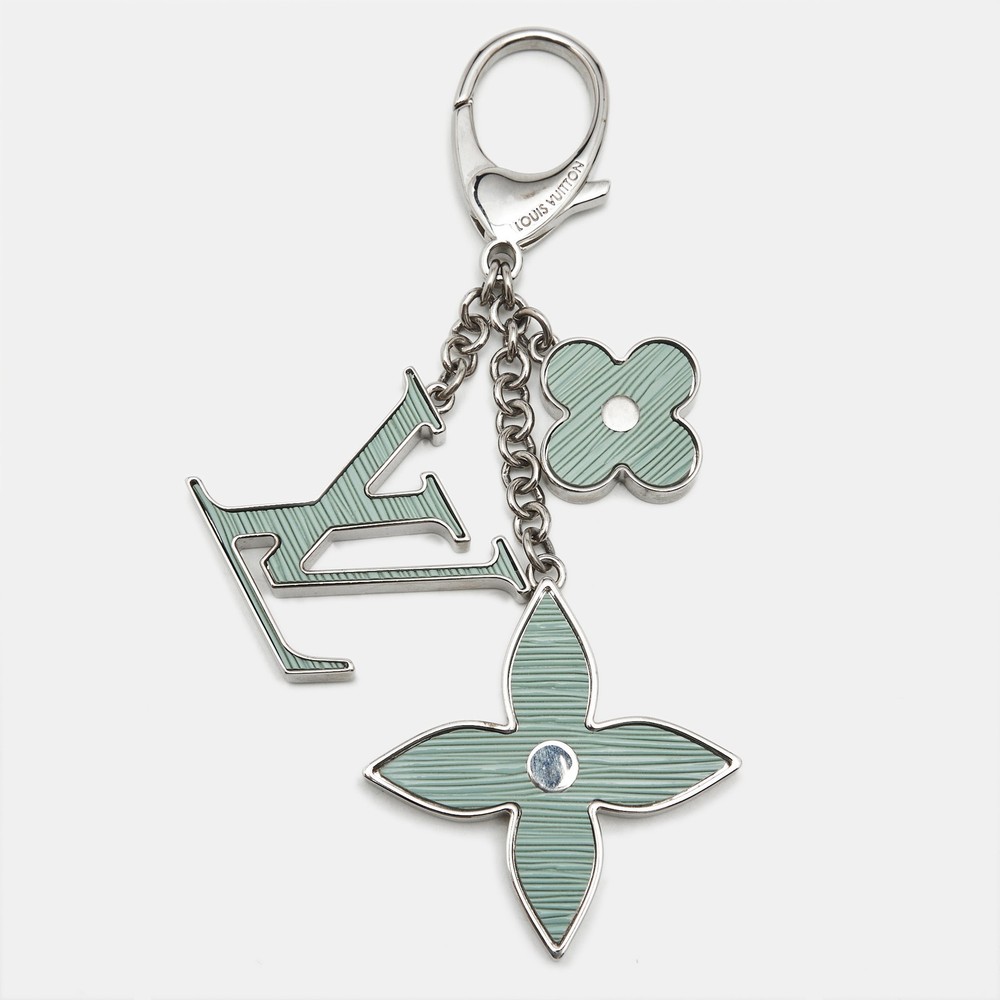 Louis Vuitton Fleur dEpi Silver Tone Resin Bag Charm Accessory