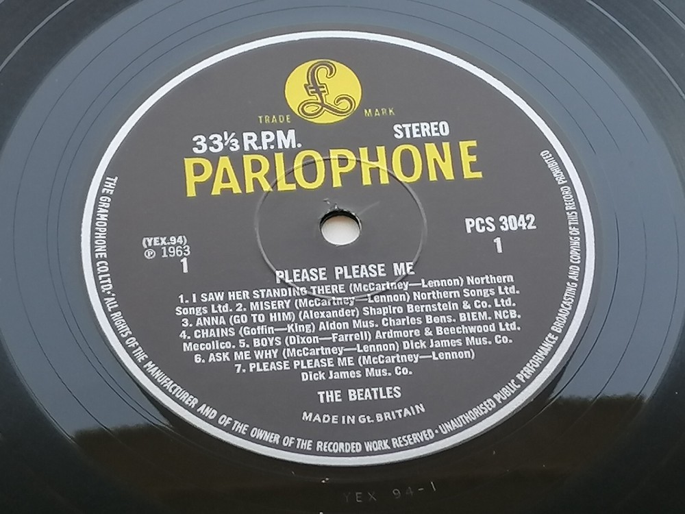 THE BEATLES UK  LP PLEASE PLEASE ME  PARLOPHONE PCS 3042  1969 STEREO PRESS