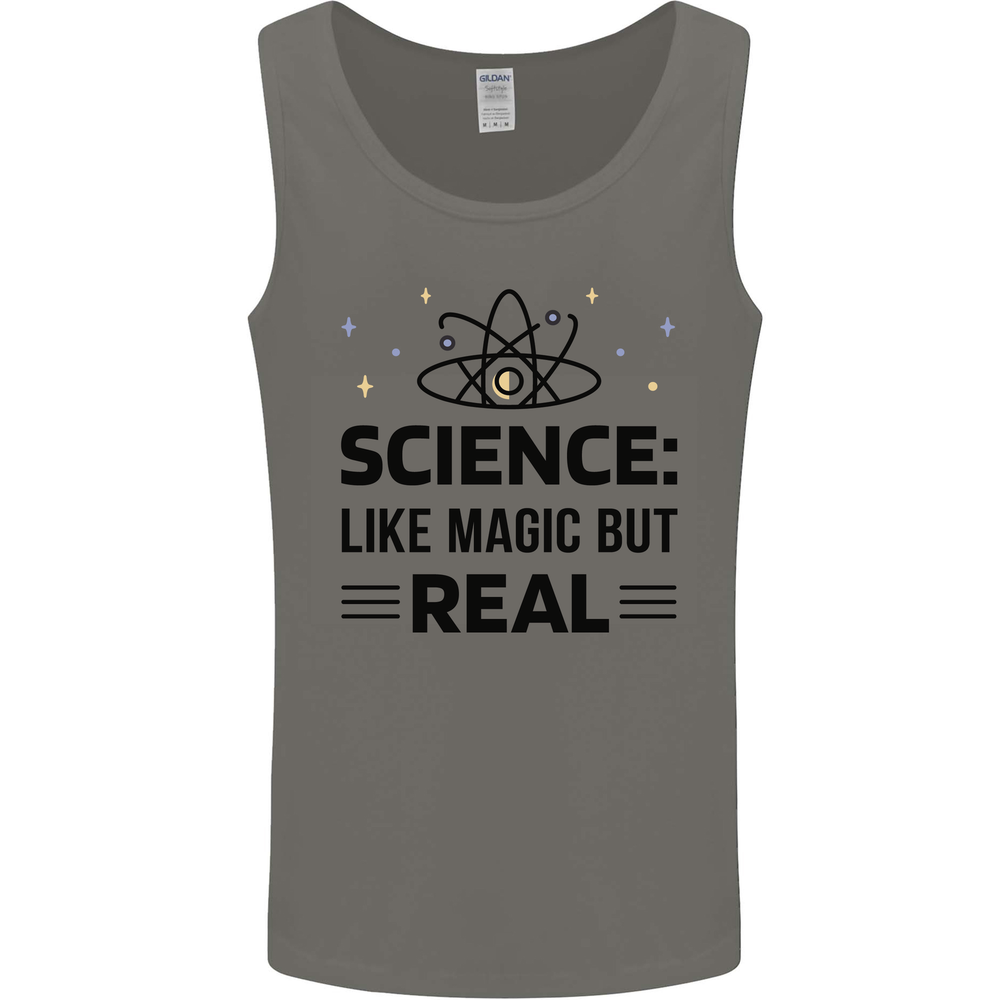 Science Like Magic But Real Funny Geek Nerd Mens Vest Tank Top