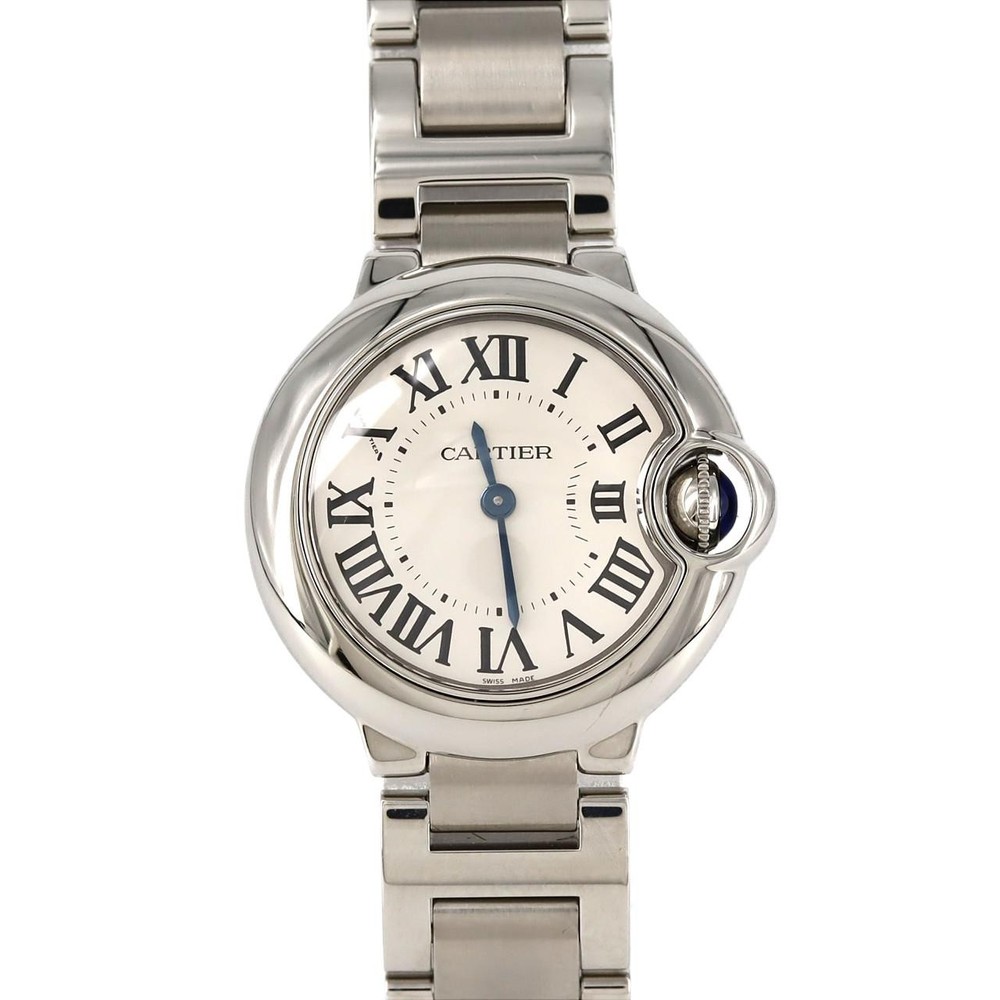 Authentic Cartier Ballon Bleu Small Model W69010Z4 Stainless Steel Quartz Watch Ref 2600041113950
