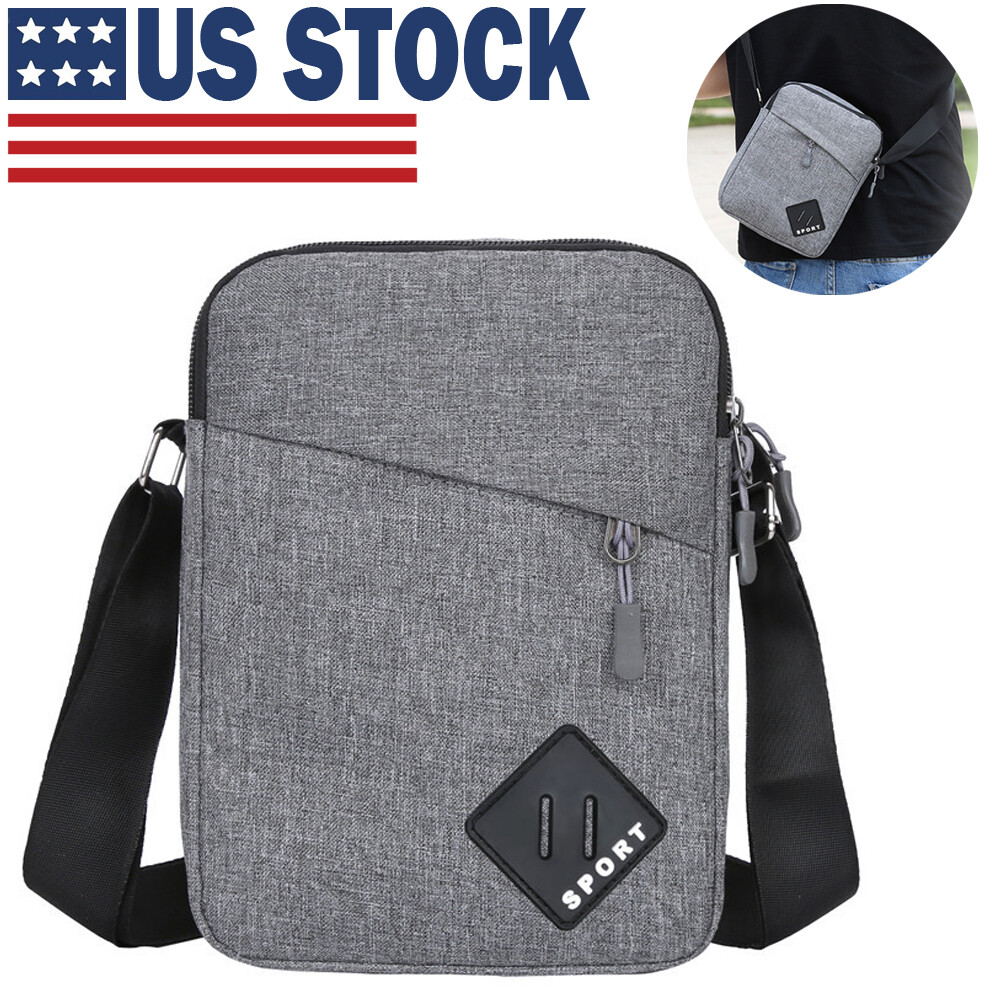 Men's Cross Body Bag Messenger Shoulder Book Bags School Casual Sport Work Bag