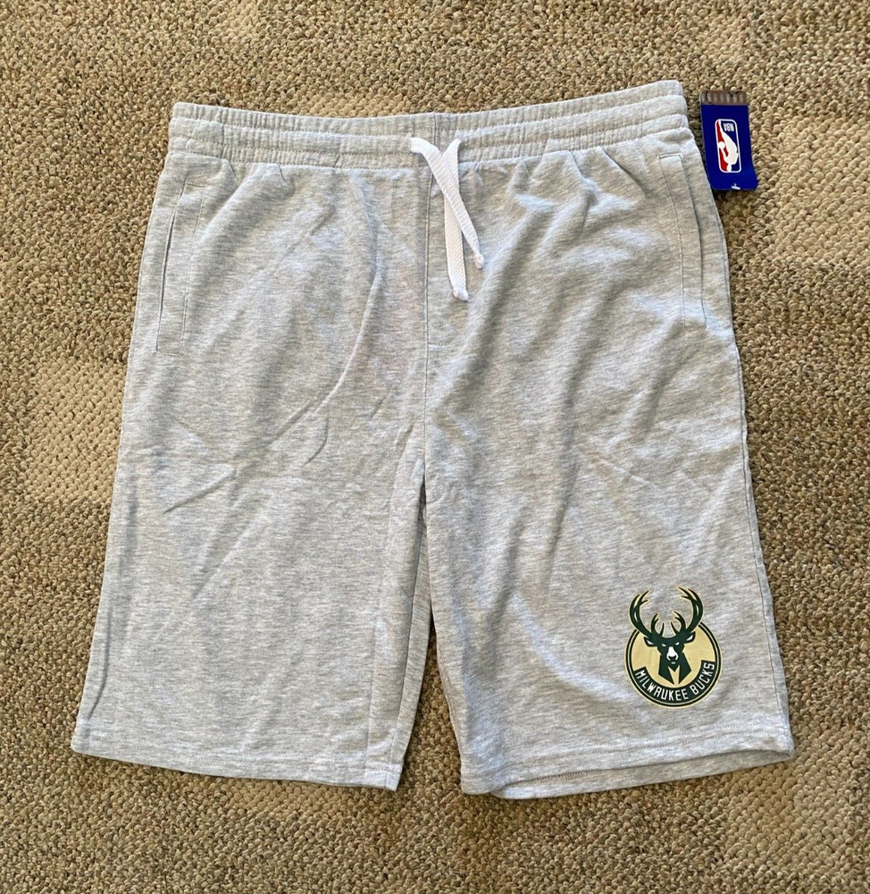 NBA Basketball Shorts Sweat Athletic Lounge Milwaukee Bucks Ultra Game Men's XL