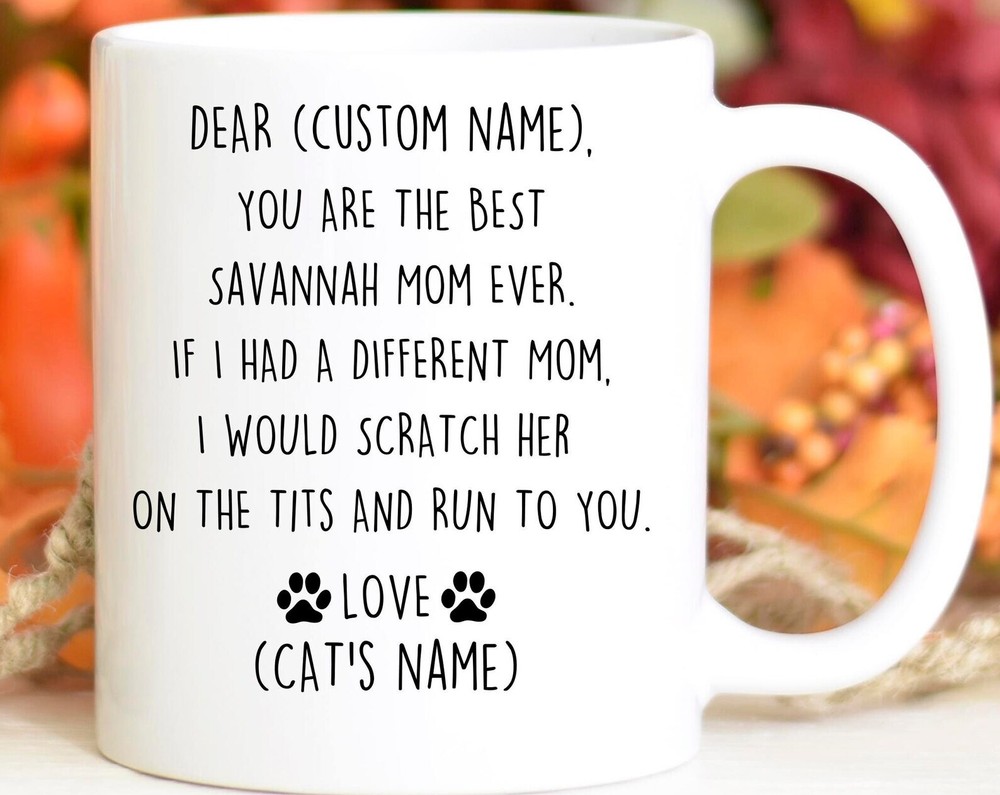 Savannah Cat Mom Birthday Gift Savannah Cat Mom Christmas Gift Savannah Mom Vale