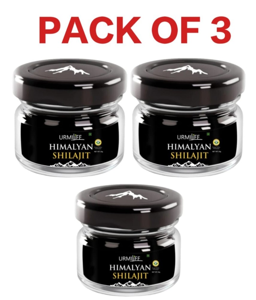 Himalayan URMILIFE Pure Shilajit Resin 20g Free Shipping Original Pack of 3