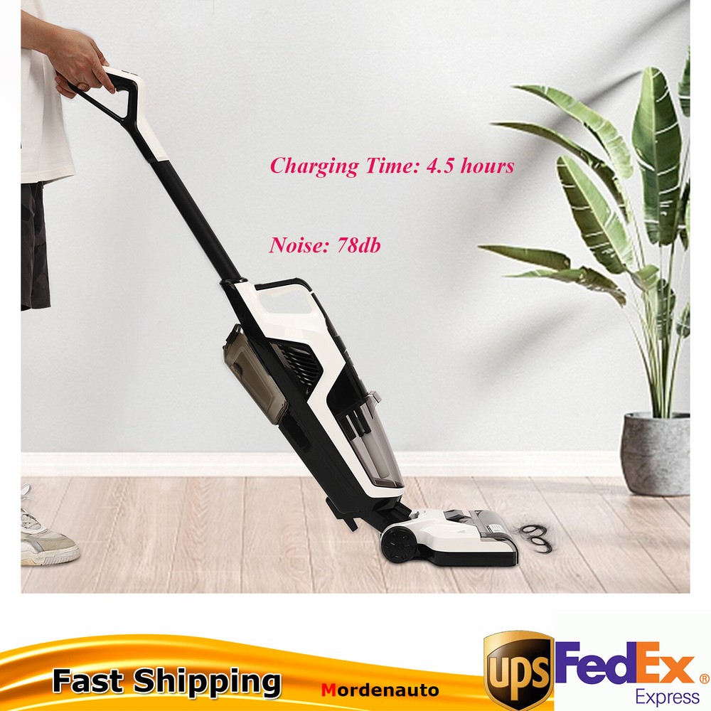 Cordless Floor Vacuum Cleaner, Wet & Dry Cleaning, Self-cleaning Battery Powered