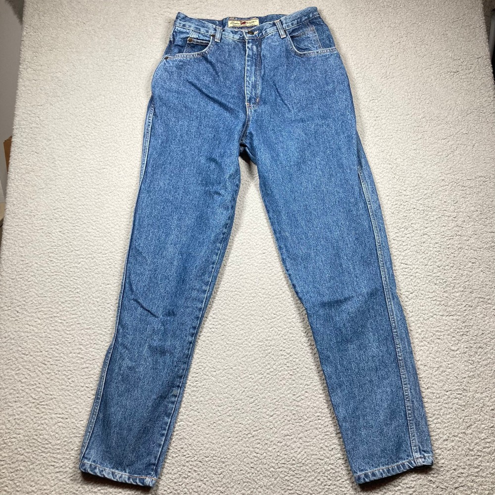 Vintage Gloria Vanderbilt Women’s High Rise Blue Signature Label Jeans Size 12 Medium Stain