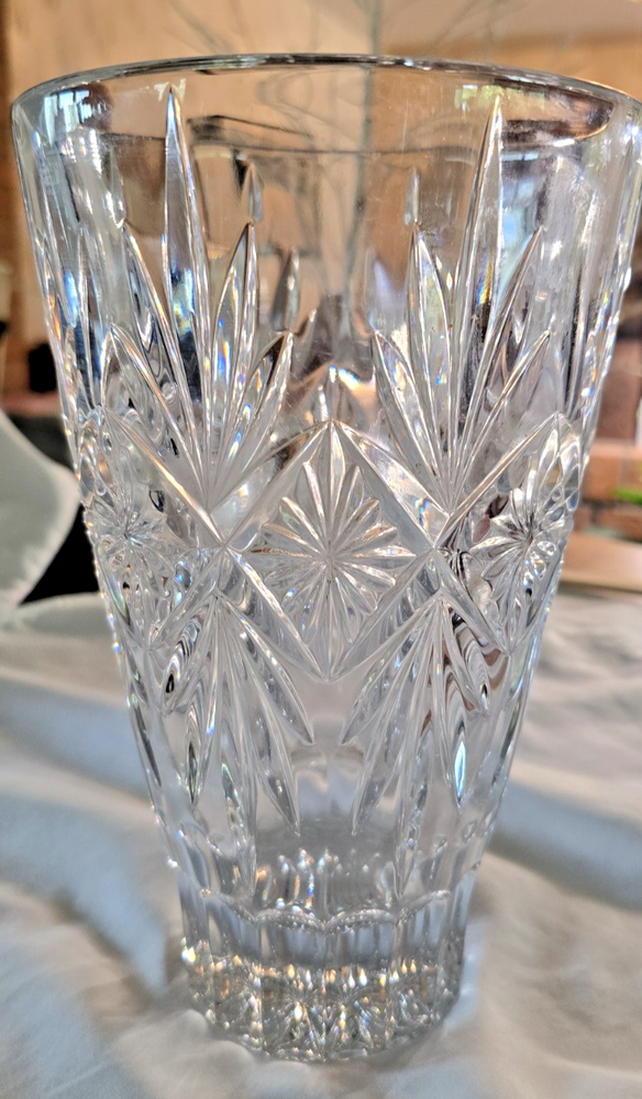 Waterford Cut Lead Crystal NORMANDY Centerpiece Vase 10