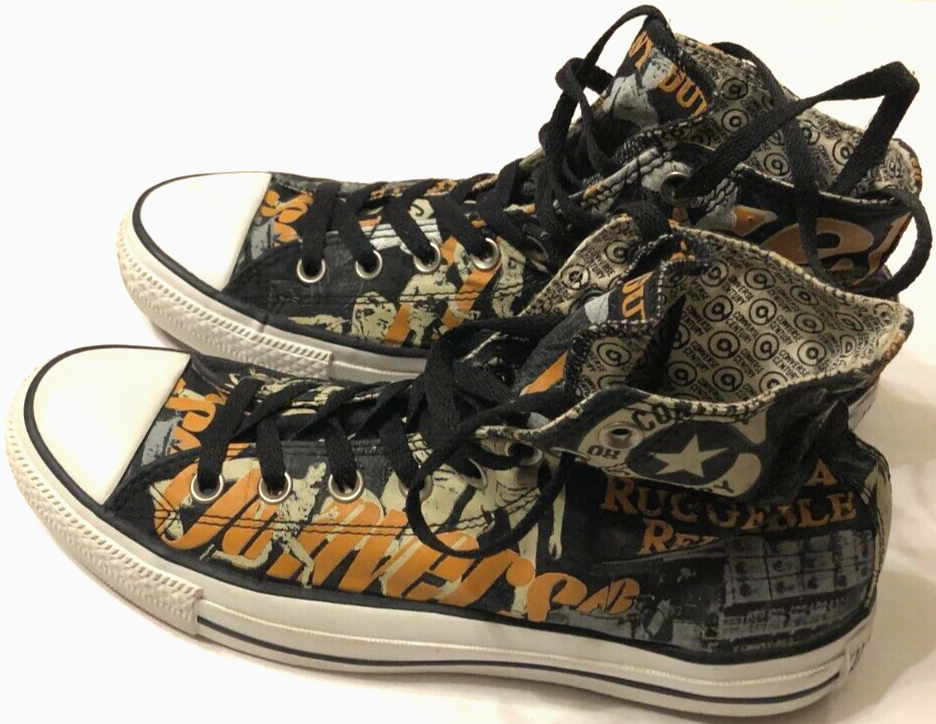 Converse All Star Century 08 Hi-Top Shoes Sneakers Black Basketball M 8 W 10