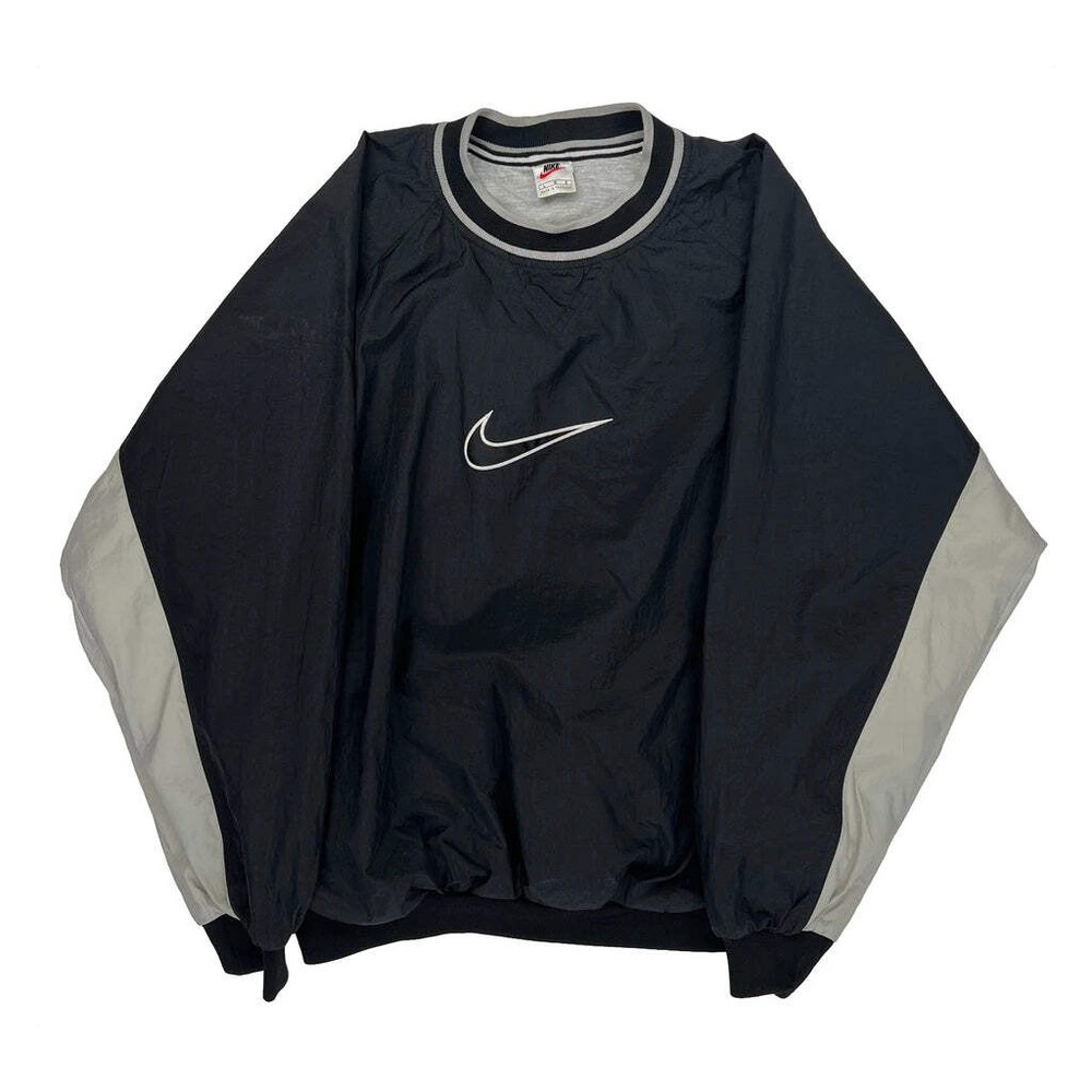 Nike Windbreaker - Large Gray Polyester