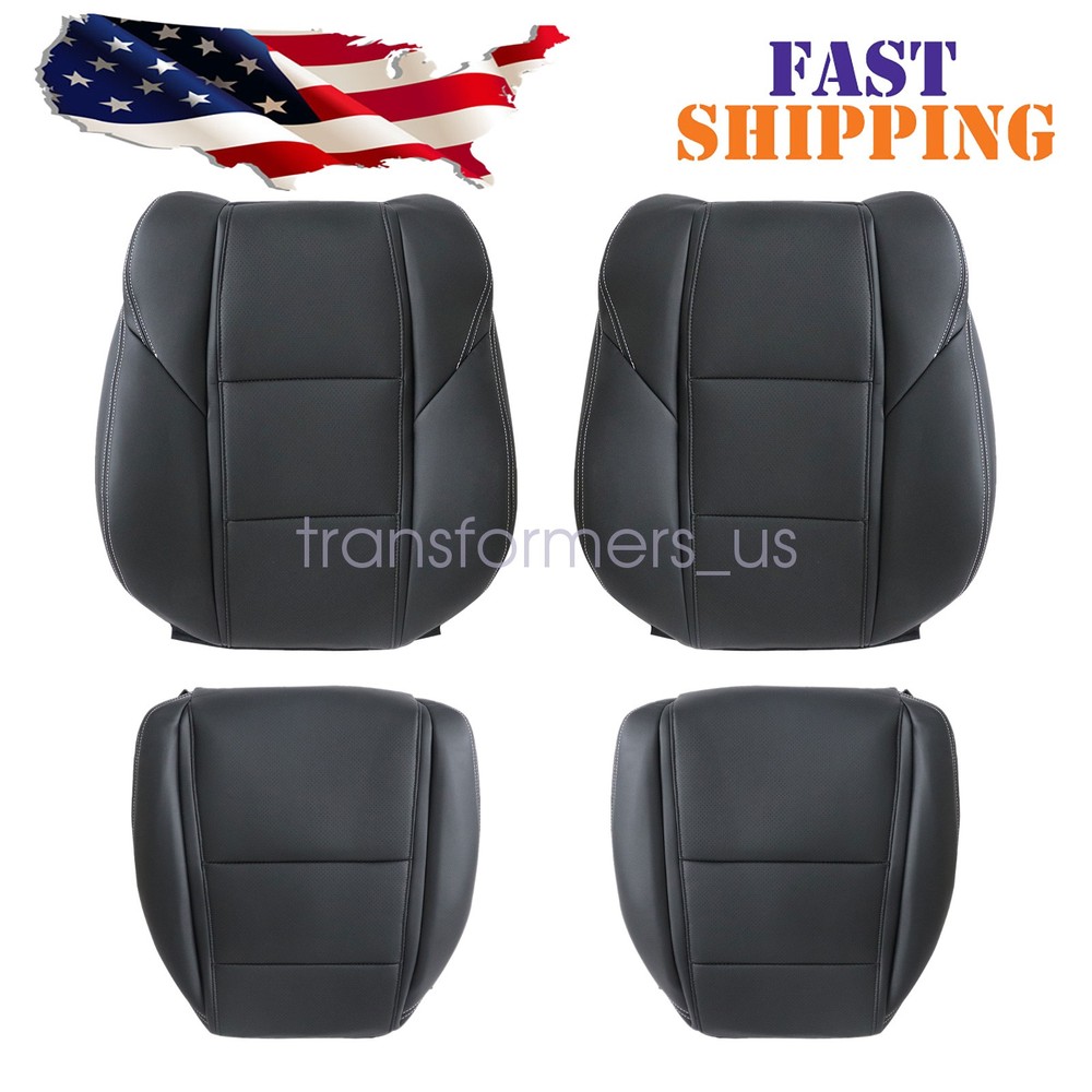 2009-2014 Fits Acura TL Front Bottom / Top Replacement Leather Seat Cover Black