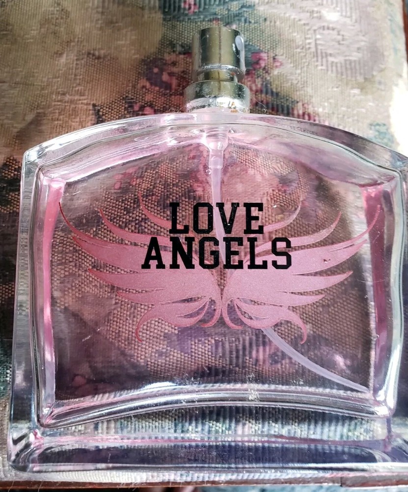 LOVE ANGELS 3.4 oz Perfume Glass Bottle 75% Full No Cap-image