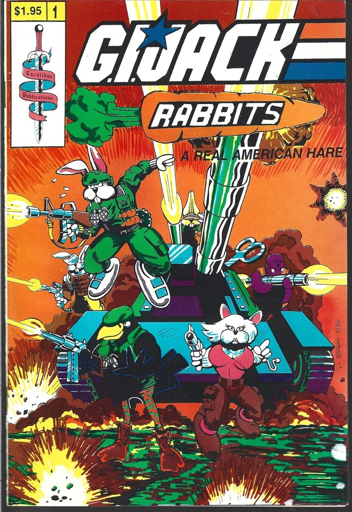 GI JACK RABBITS A REAL AMERICAN HARE #1 (FN) COPPER AGE GI JOE PARODY COMIC