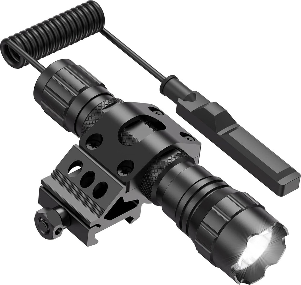 Tactical Flashlight LED Weapon Light 1200 Lumen with Picatinny/Mlok Rail Mo...