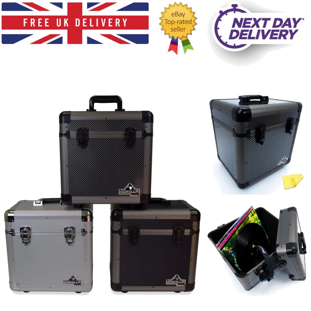 Elegant Carbon Gorilla LP80 Carry Case for 80 Vinyl Records – Secure & Stylish