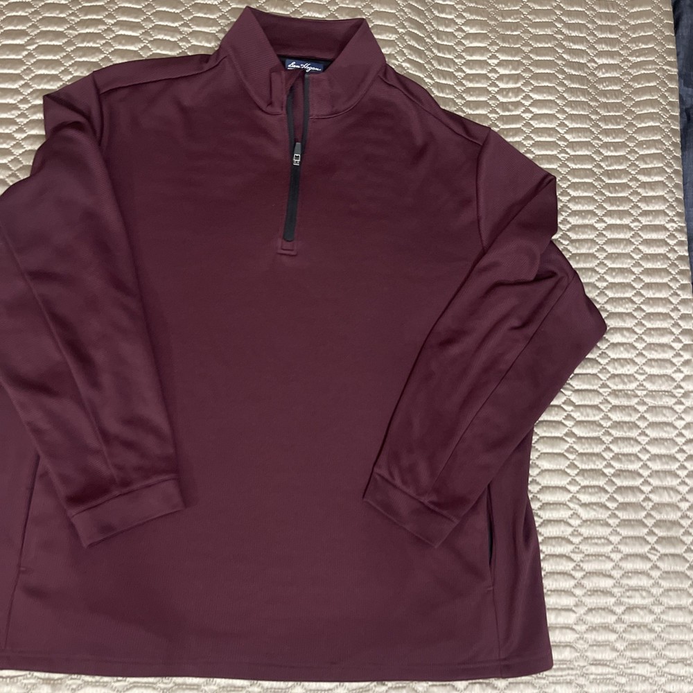 Ben Hogan men’s 2XL quarter zip pullover with pockets.  Maroon  great cond