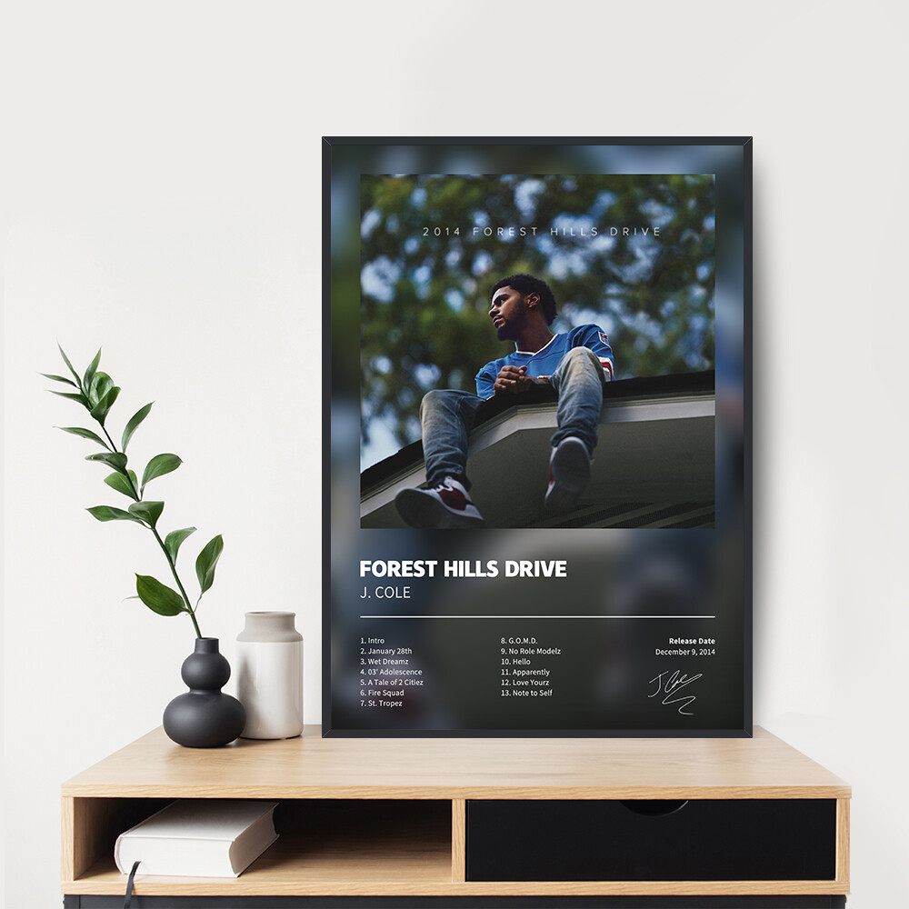 J.Cole - 2014 Forest Hills Drive Album Poster 24x36