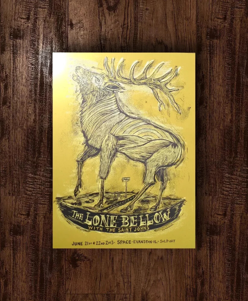 The Lone Bellow June 21st 2013 Evanston, IL LTD S/N Gig Tour Concert Poster