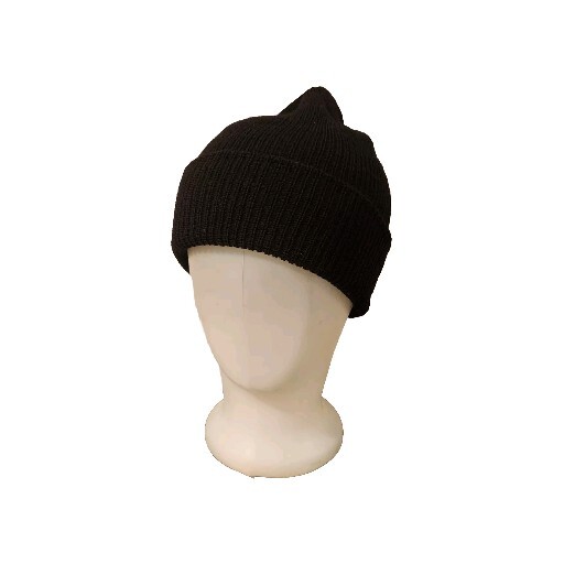 Vintage J PETERMAN Black Watchmen's Cap Beanie Hat One Size Made in USA!!