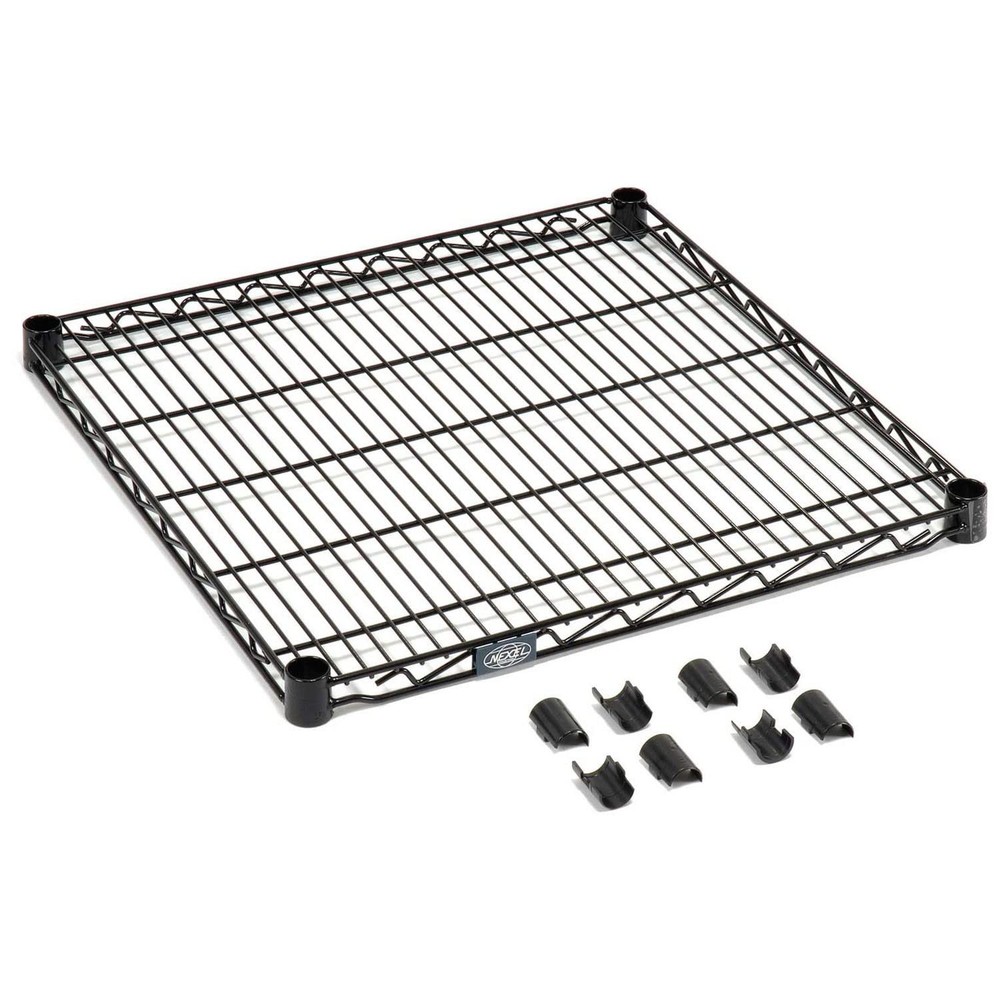 Heavy-Duty Wire Shelf 18x30 600-800 lb Capacity Black Epoxy Finish