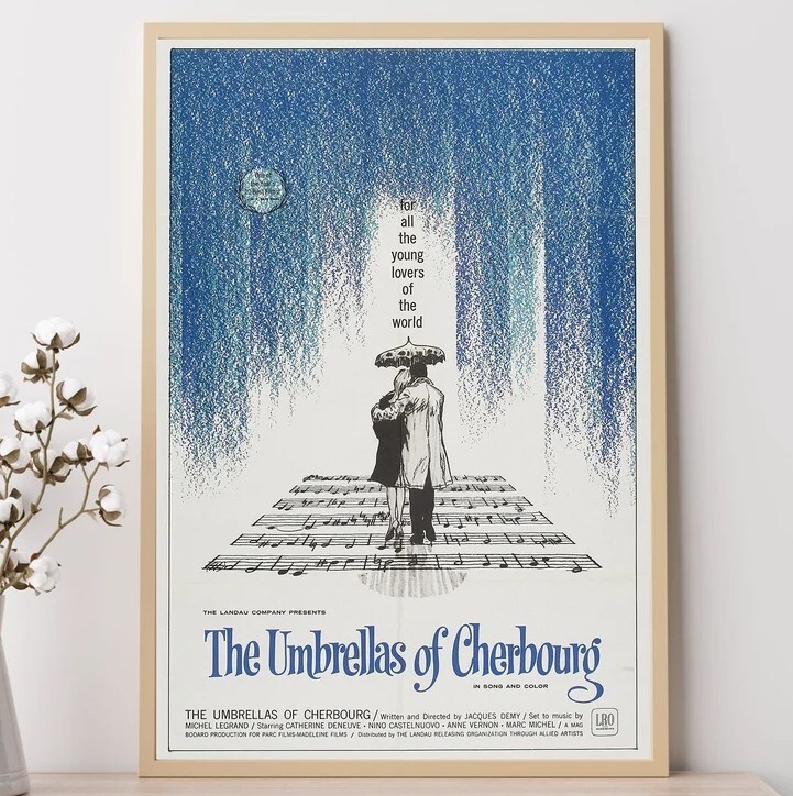 The Umbrellas of Cherbourg Movie Poster Art Prints Wall Decor