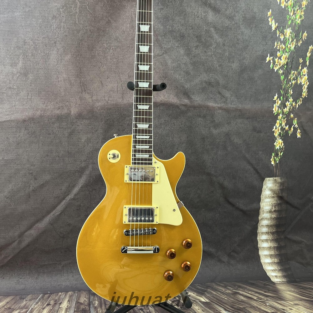2010 LP Traditional Gold Top Electric Guitar H-H pickup 22 frets 6 strings