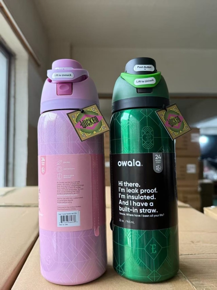 Owala wicked for good ELPHABA + GLINDA 32oz  Couple Water Bottle FreShip
