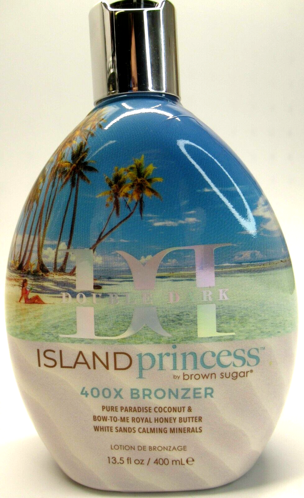 Double Dark Island Princess Brown Sugar Tanning Lotion 400X Bronzer 13.5 oz-image