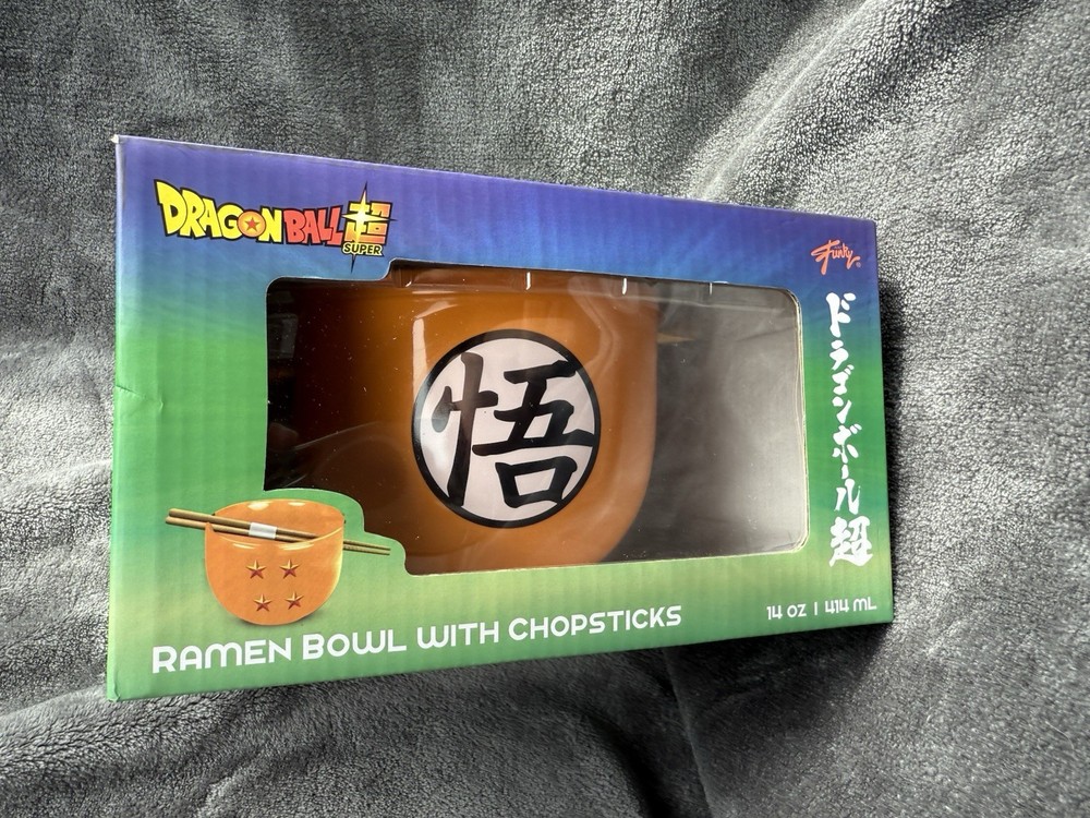 Dragon Ball Super Ramen Bowl Set with Chopsticks by Just Funky - Brand New