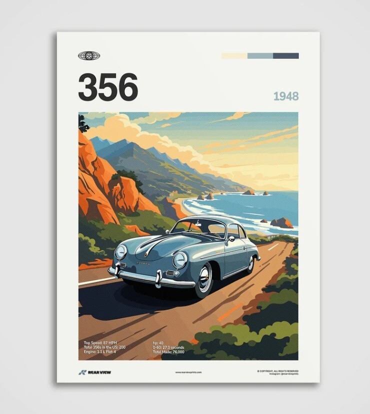 356 1948 Car Print