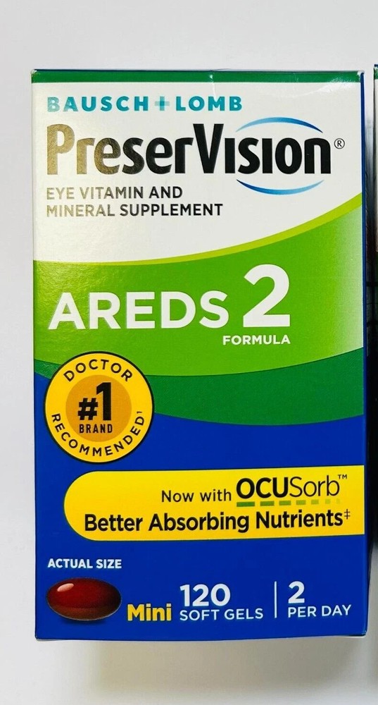Bausch+Lomb PreserVision AREDS 2 Formula 120 Softgels Total Exp 06/2026+