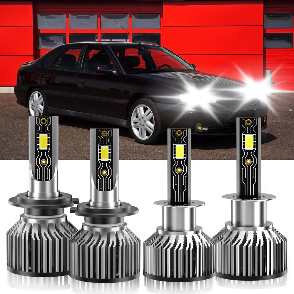 For Renault Safrane 2009-2014 LED Headlight H1+H7 High Low Beam Bulbs 6500K