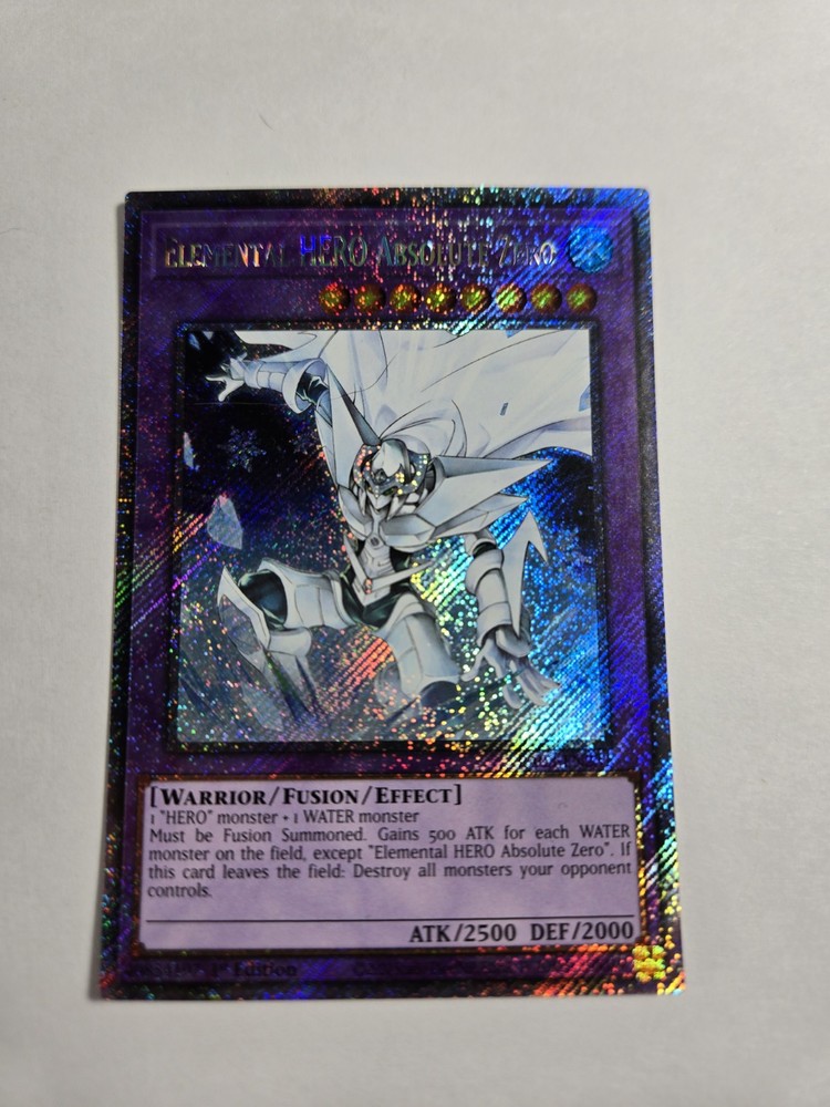 Yugioh! Elemental HERO Absolute Zero Platinum Secret Rare NM RA03-EN231