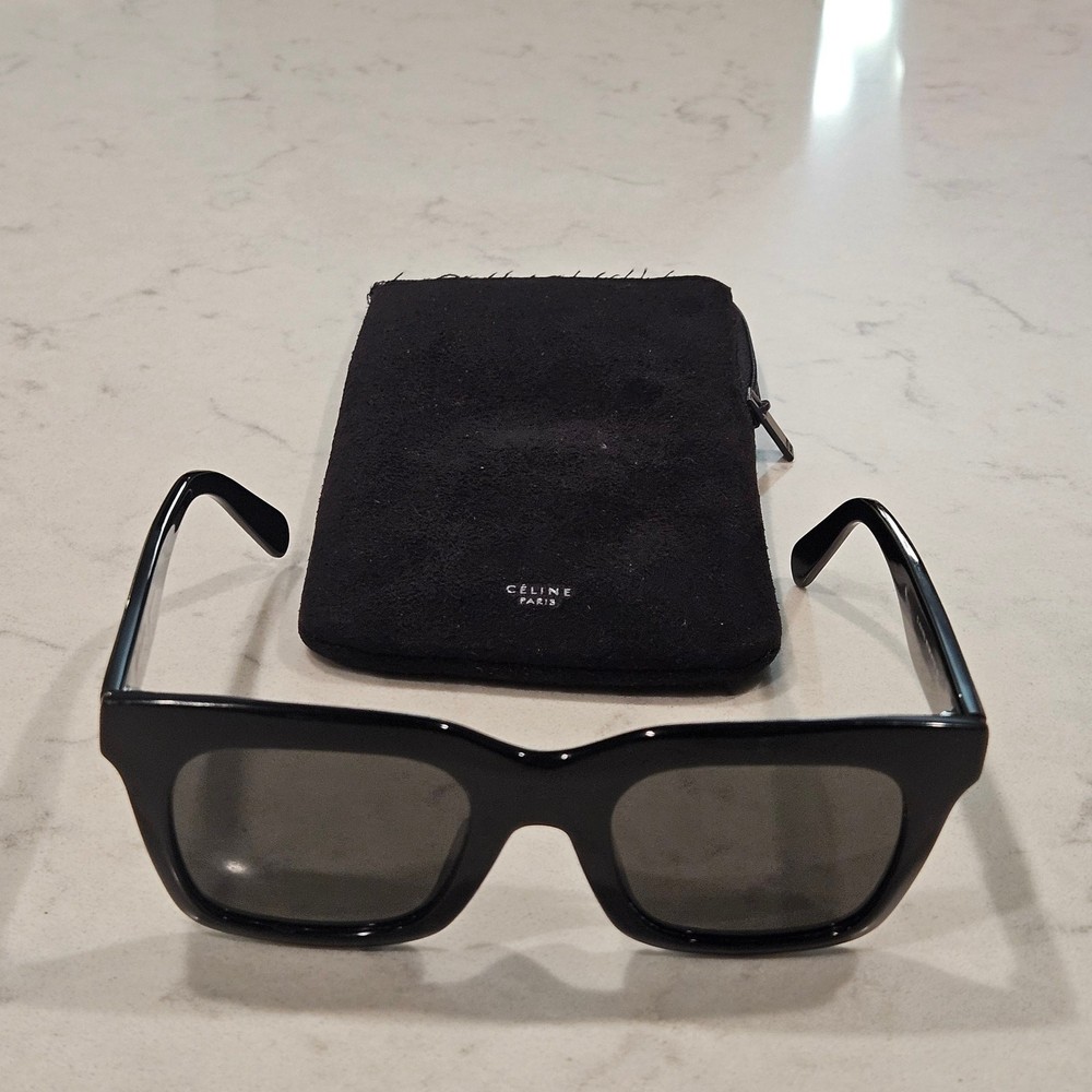 Celine Luca Sunglasses Women OS CL 41411/F/S Black Square Oversized Designer