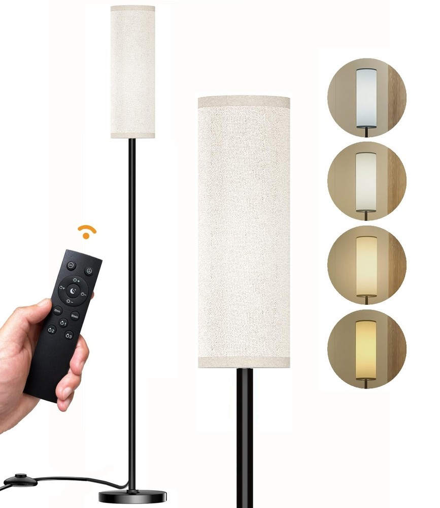 Modern Remote-Controlled Stepless Dimmable Floor Lamp for Living Room & Bedroom