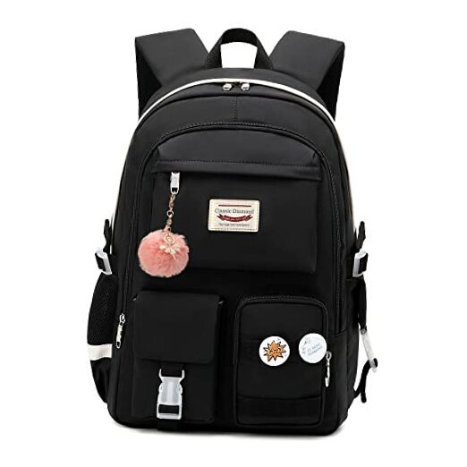 15.6 Inch Anti-Theft Laptop Backpack for School College Travel Black