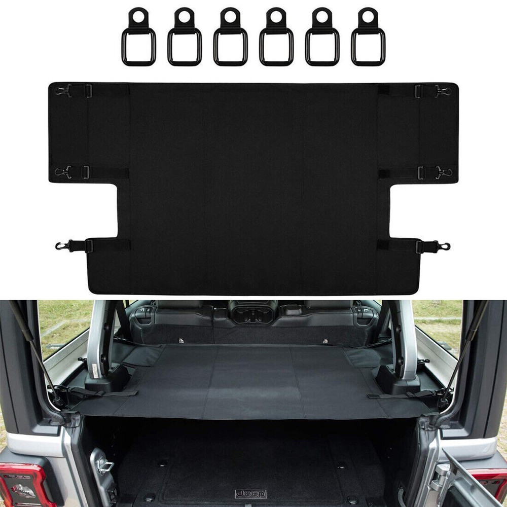 2007-2018 Rear Trunk Cargo Cover Lite Shield for Jeep Wrangler JKU 4-Door Nylon