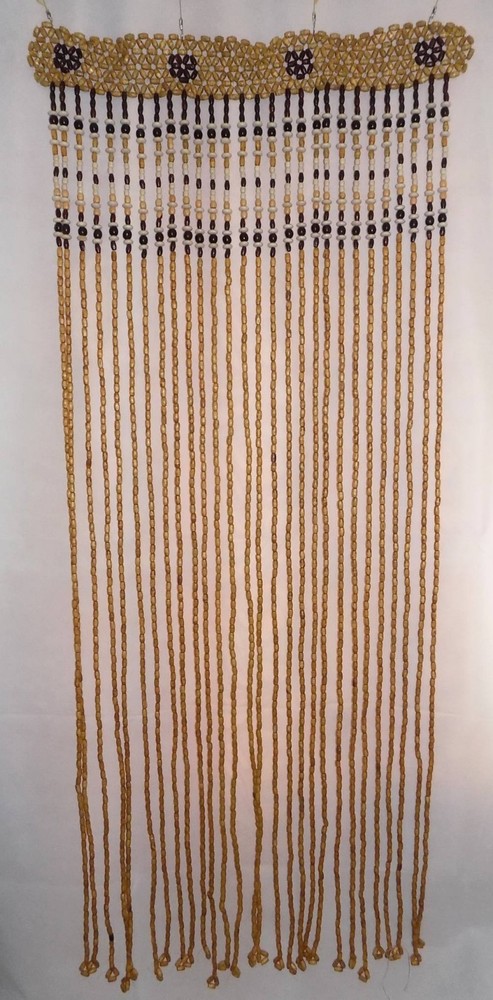 Wooden Curtain beaded window door room divider screen handmade eco wood beads